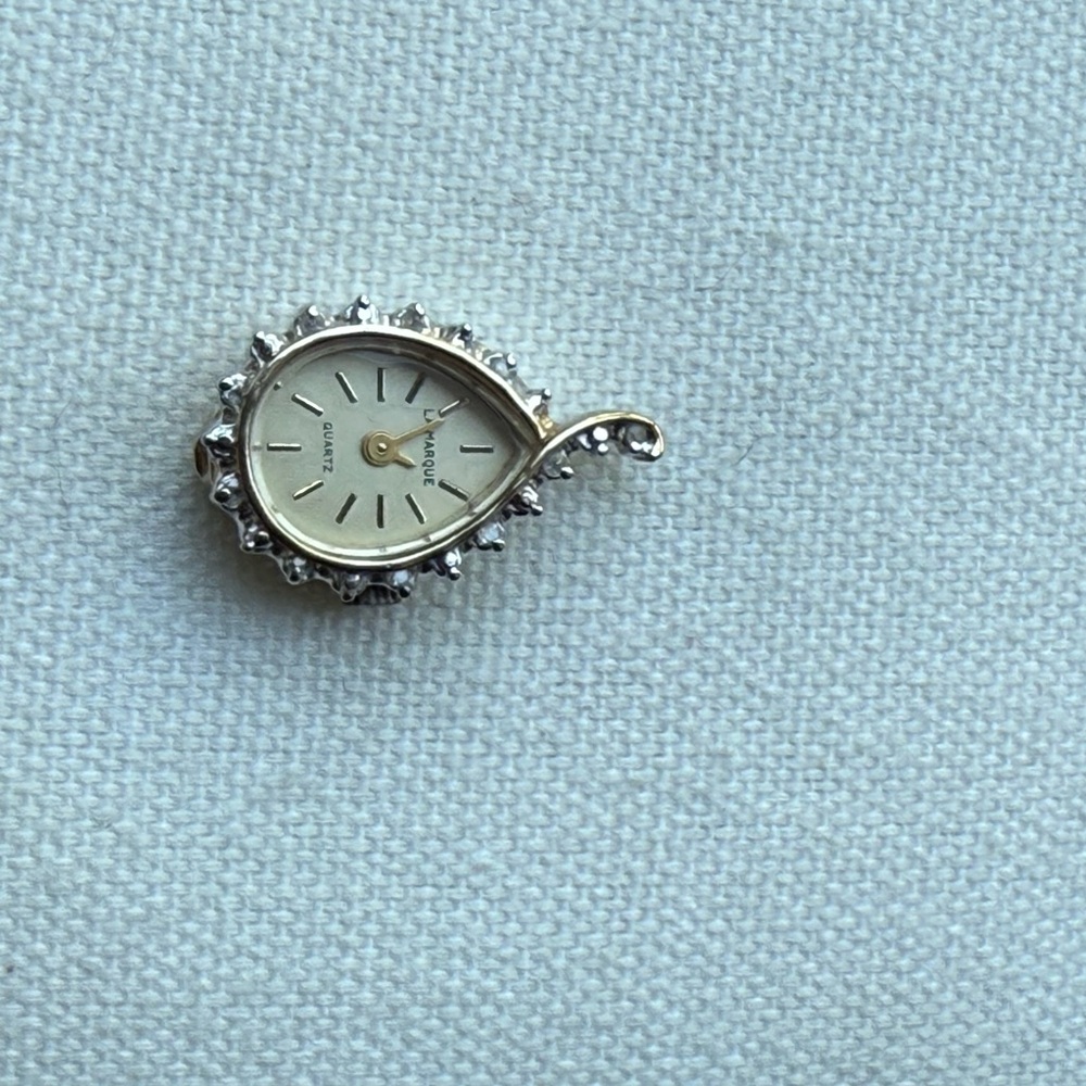 Elegant Silver and Gold Women's Watch Pendant
